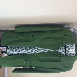 Green peacoat